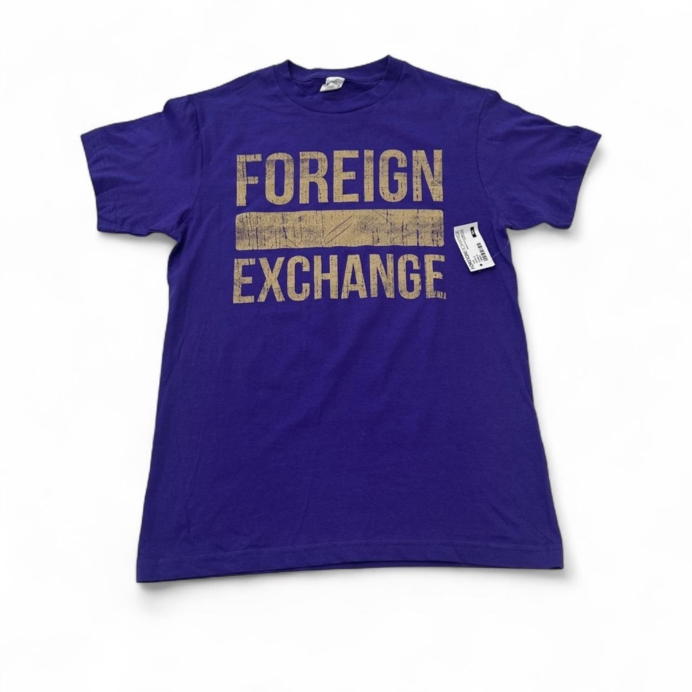NWT Foreign Exchange Shirt Mens XS Purple Classic Tee